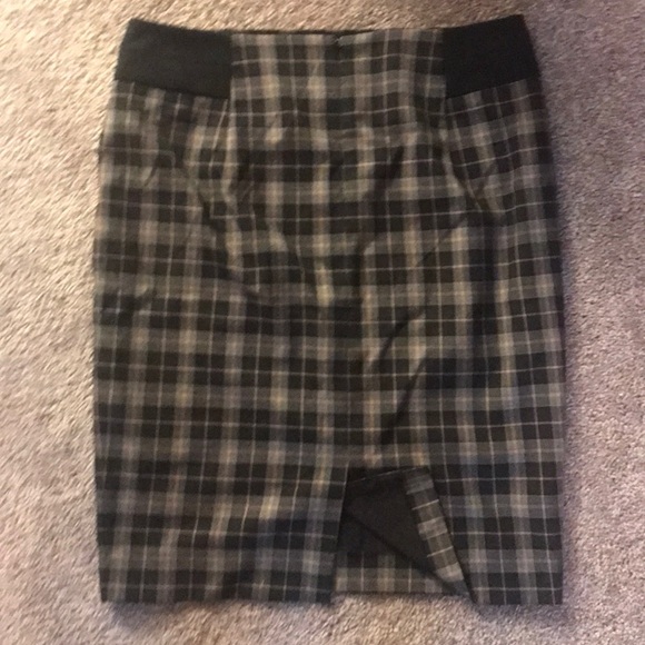 NWOT | Gray/Pink Pencil Plaid Skirt | The Limited - Picture 6 of 6